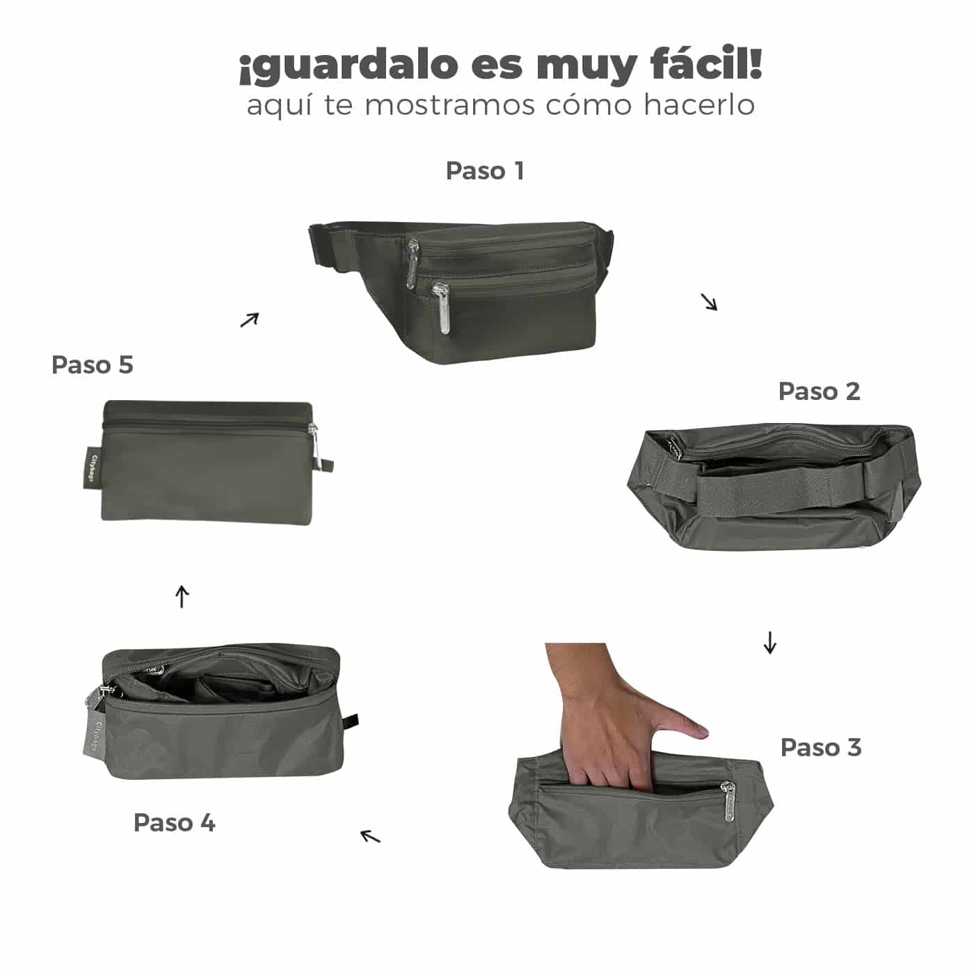 Canguro Plegable Citybags Verde Menta - miniatura 7