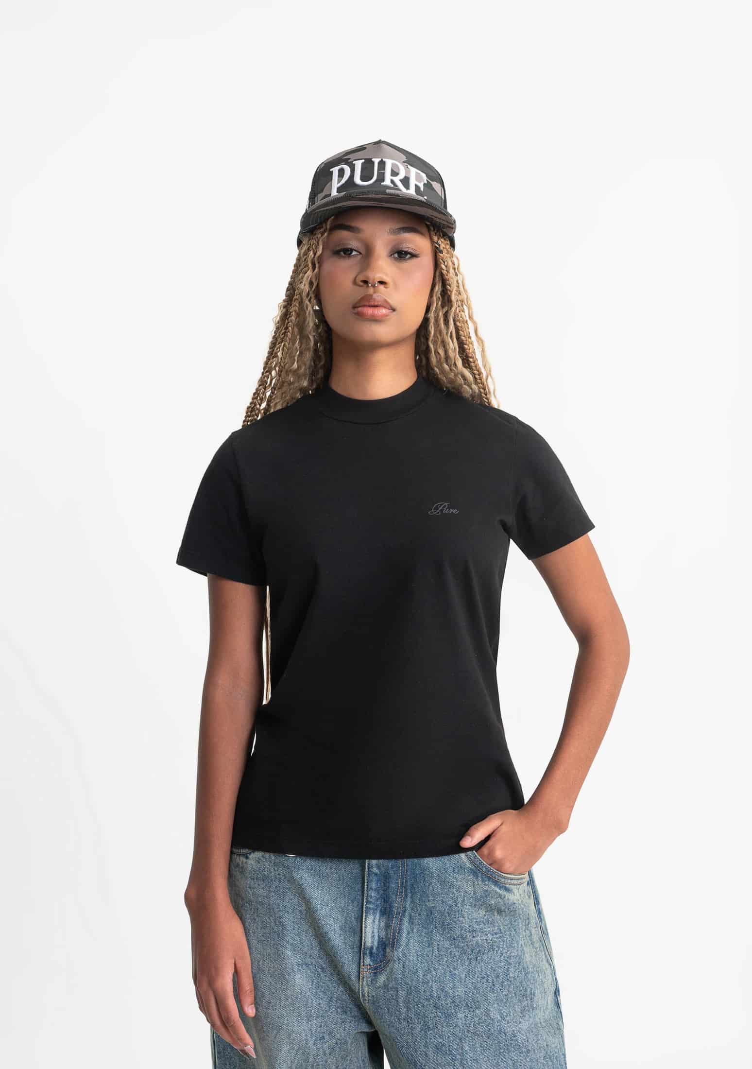 Rustic women black t-shirt - miniatura 2