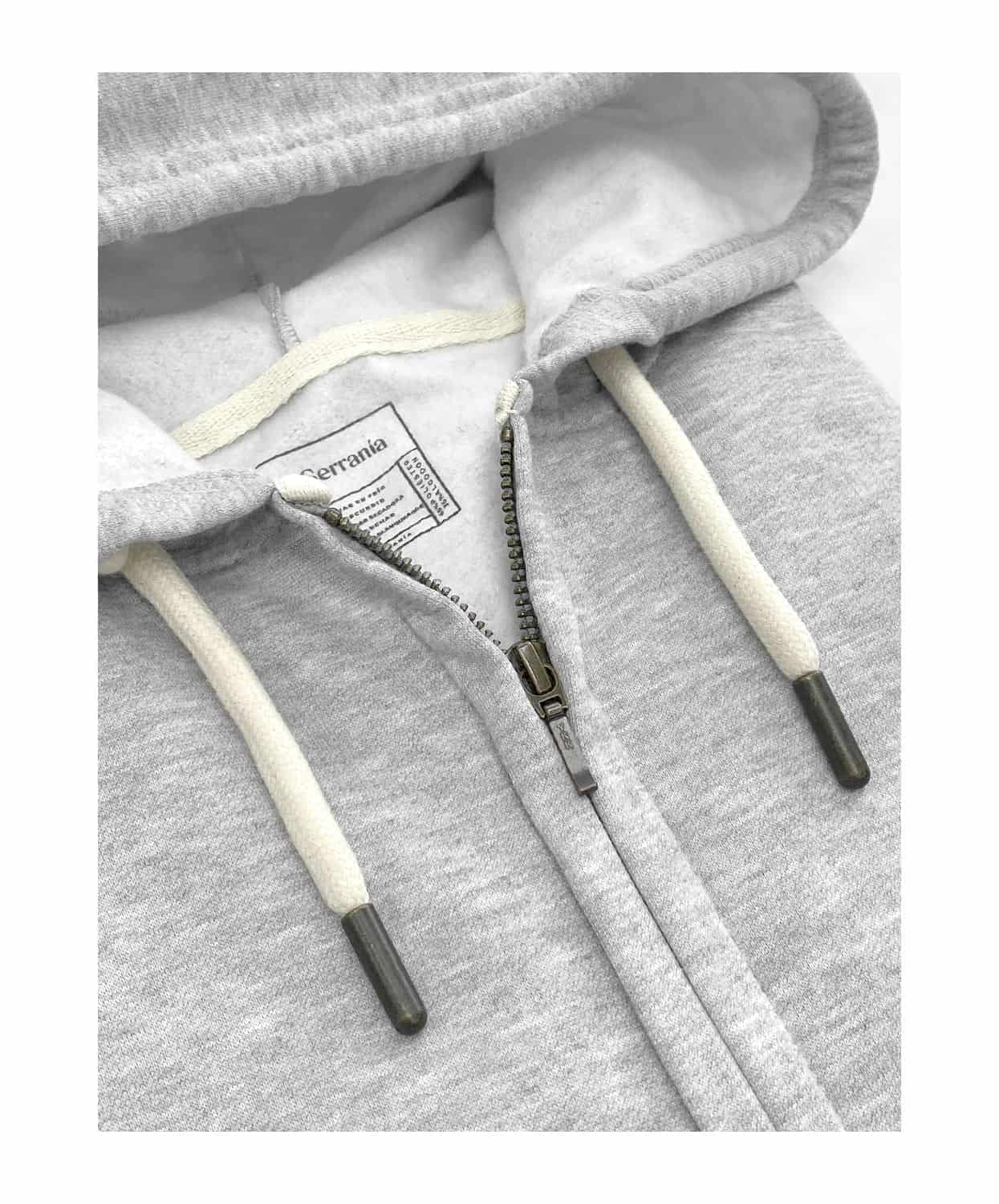 Buzo abierto con Capota Mujer Gris Luna - miniatura 2