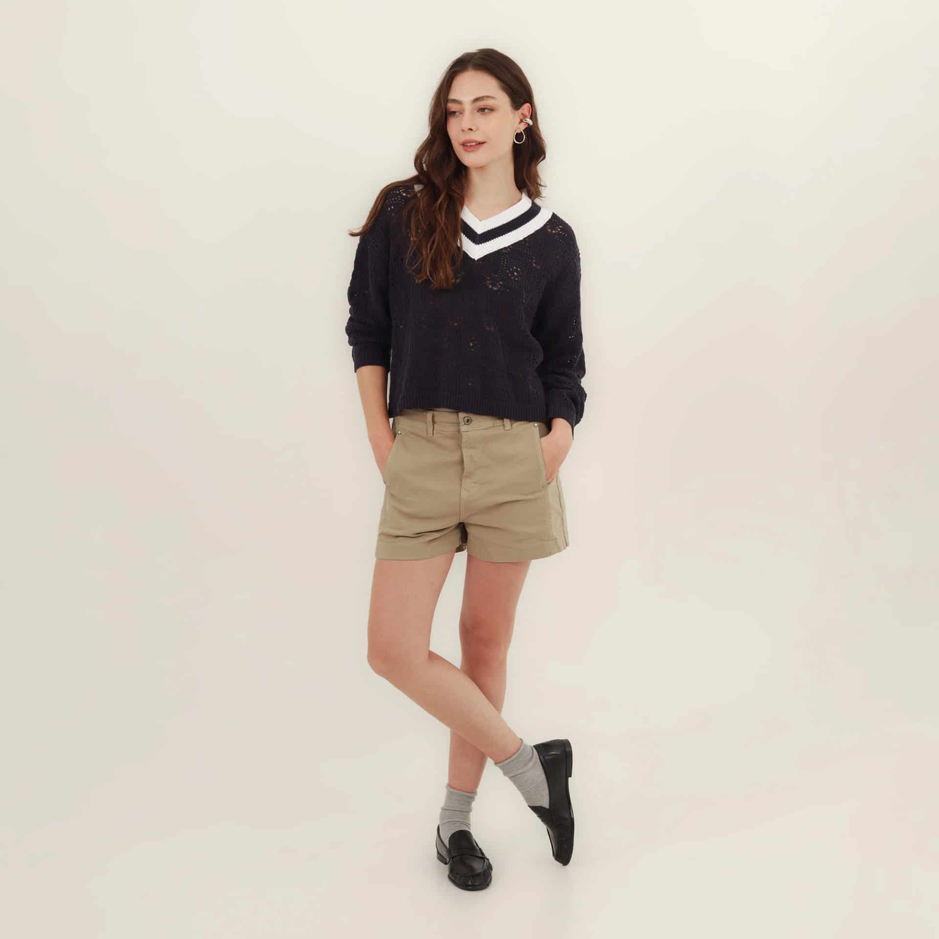 Sweater Cuello V Manga Larga - miniatura 4