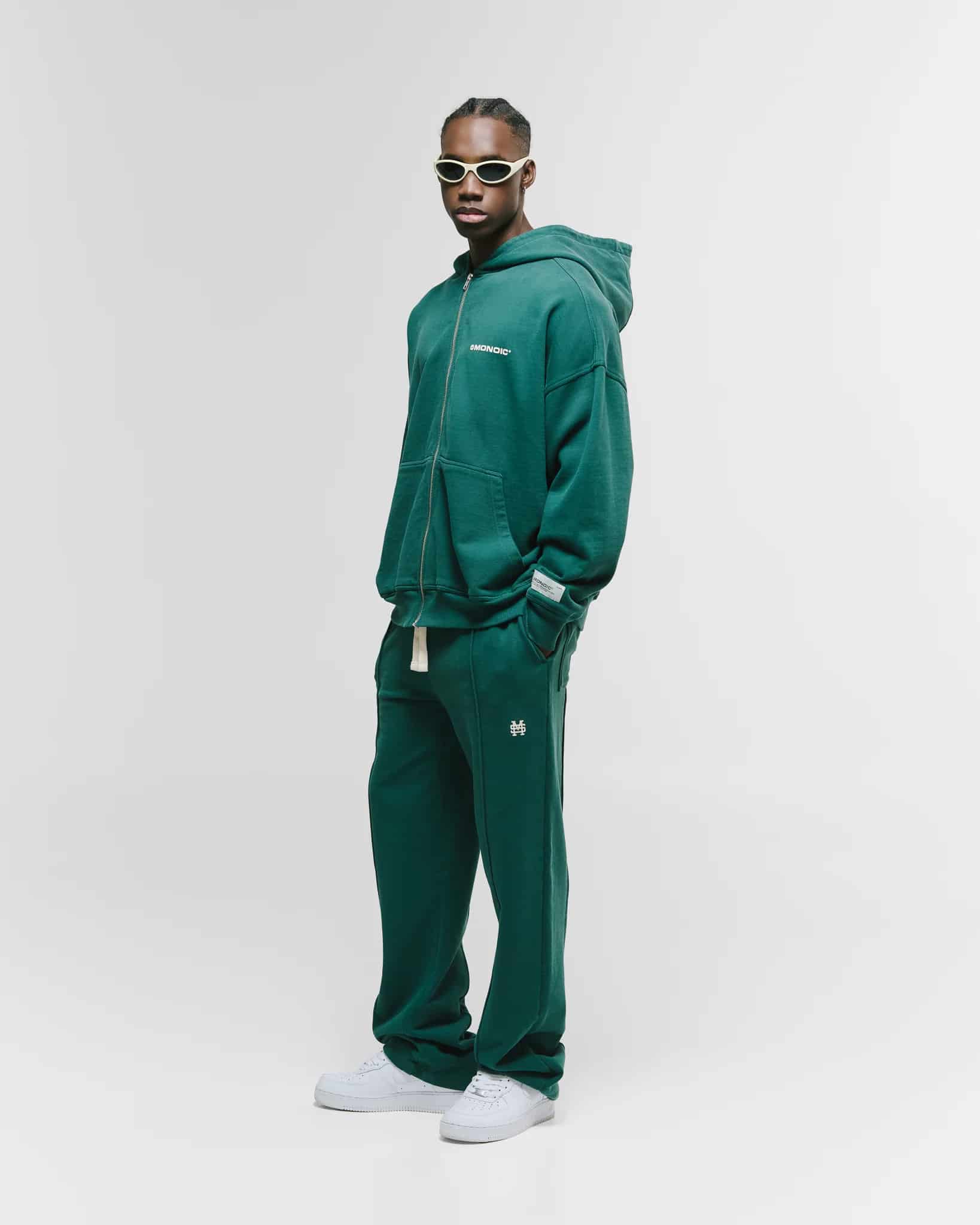 Zip Hoodie Oversized Básico V4 - Forest Green - miniatura 8