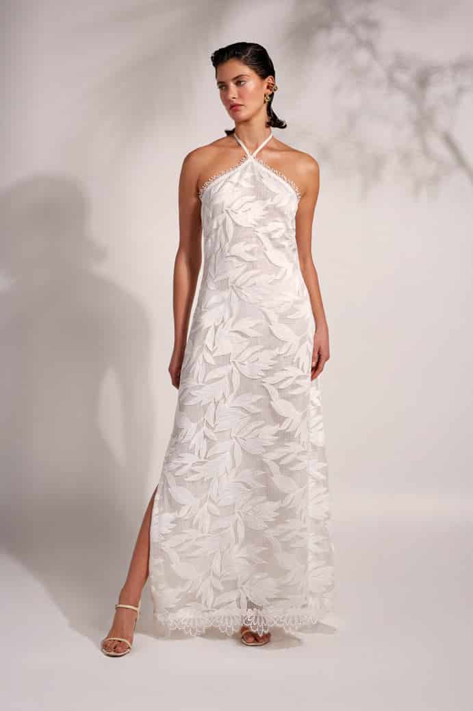 NIA MAXI DRESS WHITE - miniatura 3