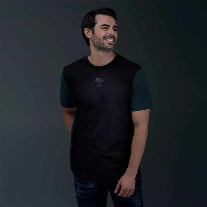 Camiseta Regular Negro Verde - miniatura 1