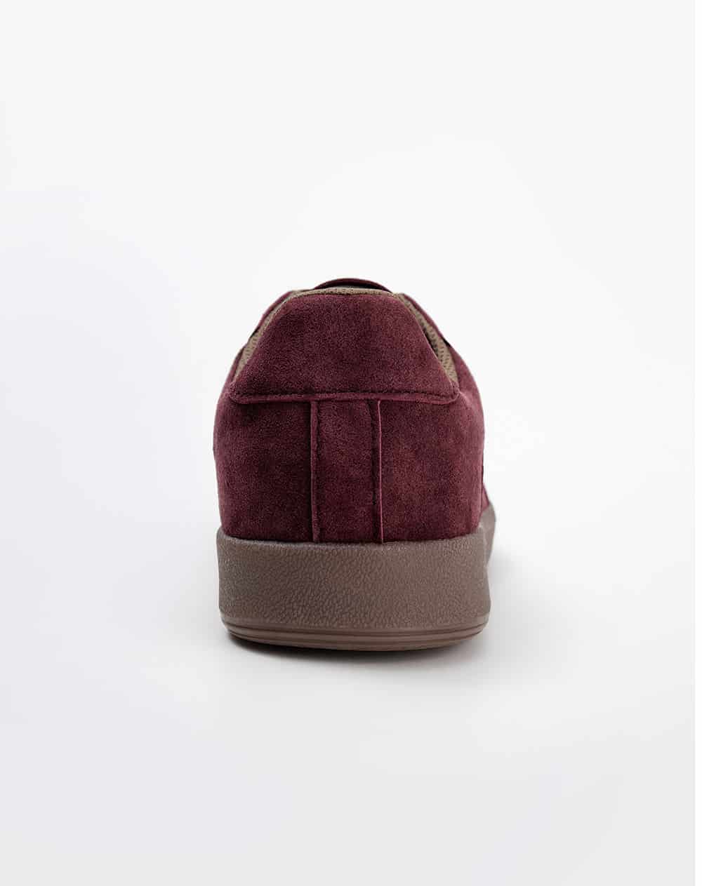 Tenis casuales tipo gamuza vinotinto hombre - miniatura 5