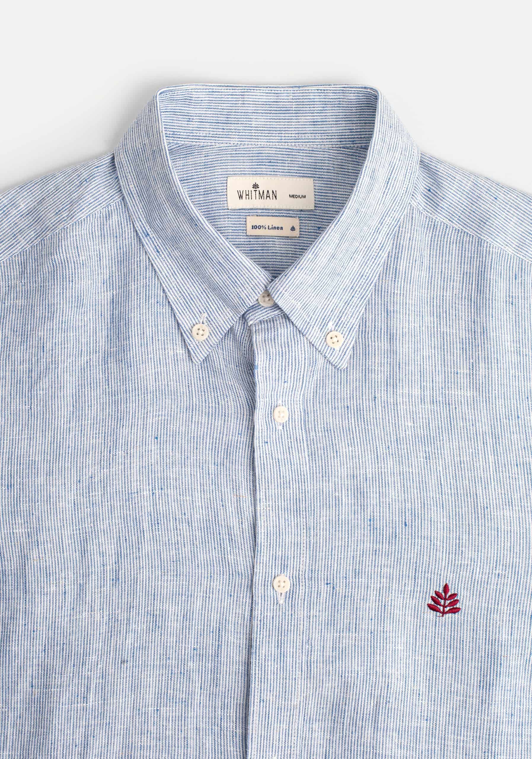 Camisa H CBD Lino L-Vin Rayas Azul Claro-Blanco - miniatura 2