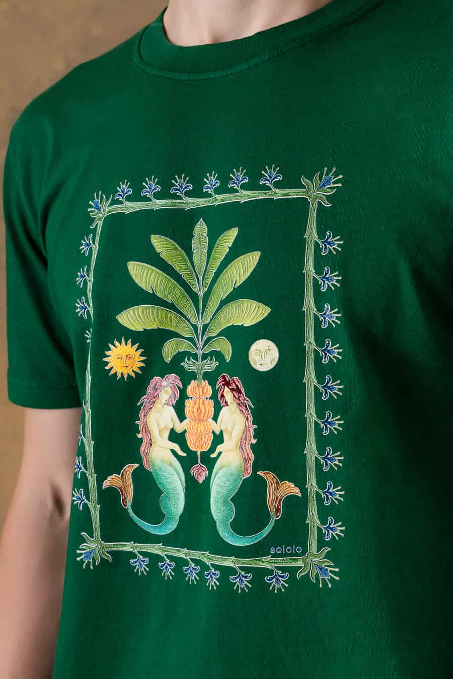 Men's cotton t-shirt amanzi green - miniatura 3