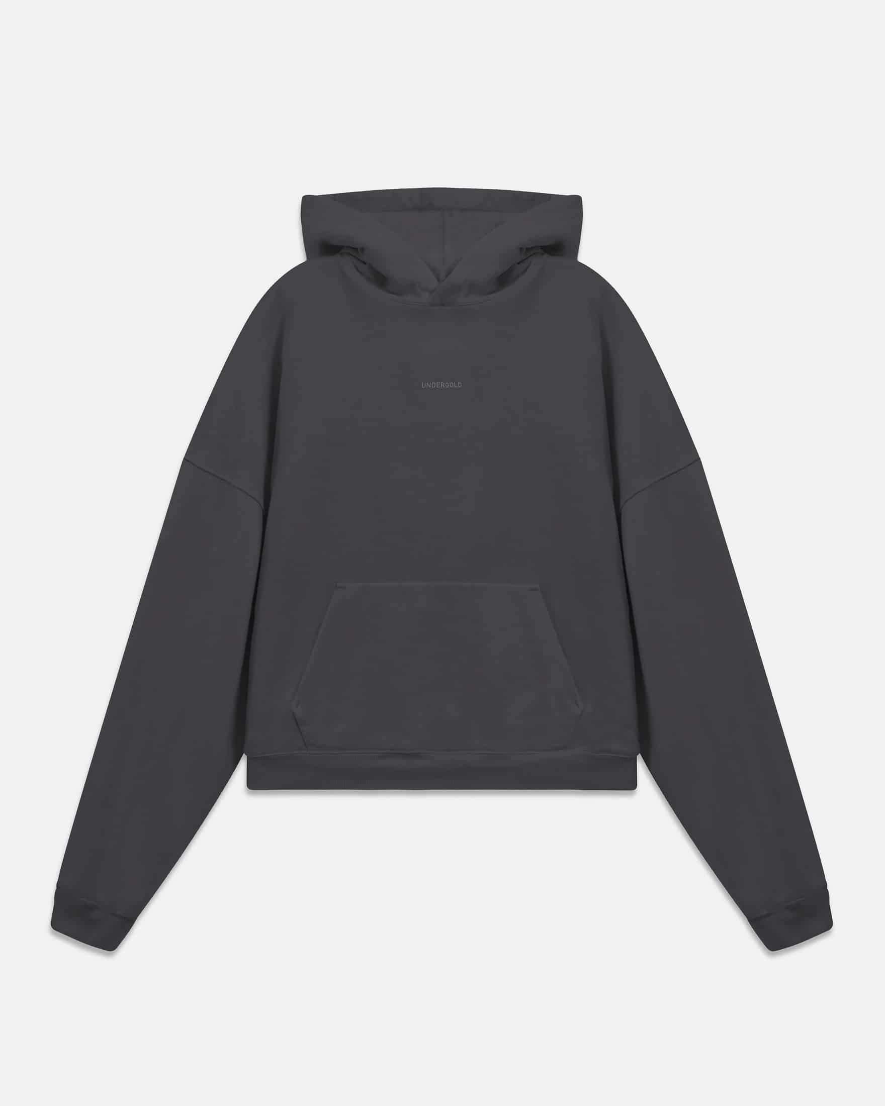 W Line Basic Boxy Fit Hoodie Dark Gray - miniatura 3