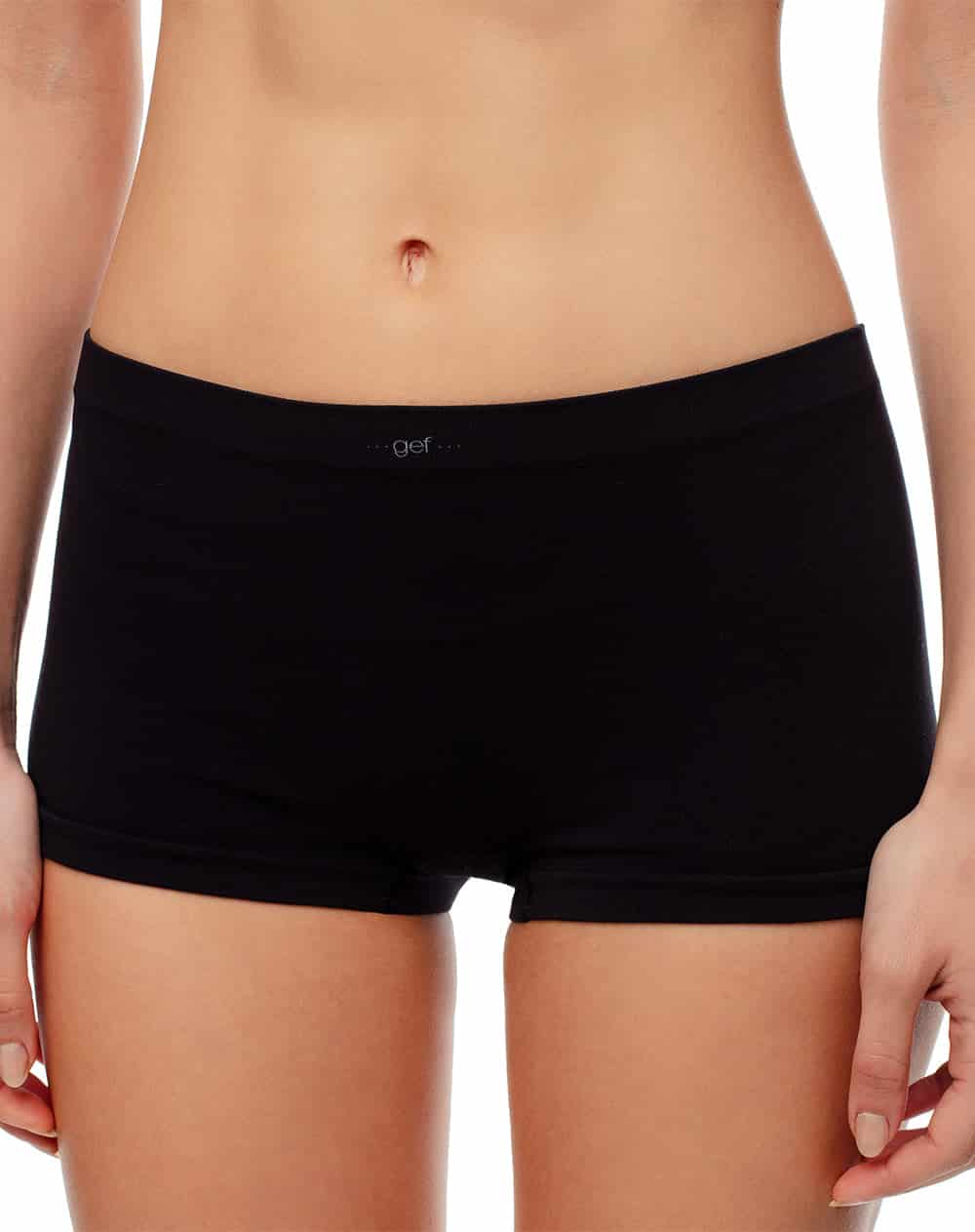 Panty cachetero seamless tiro medio negro mujer - miniatura 3