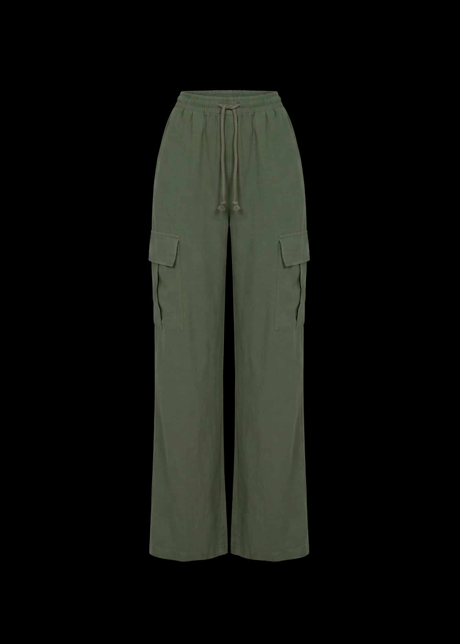 Pantalon Cargo lino - miniatura 1