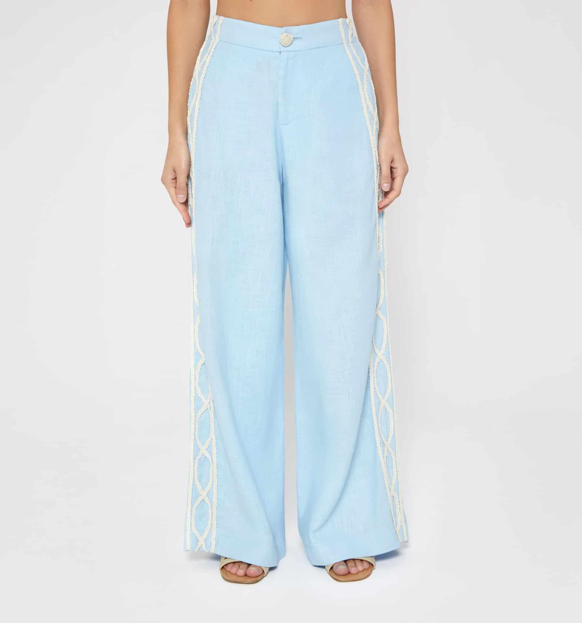 Pantalon palazo trensa en el lateral - miniatura 3