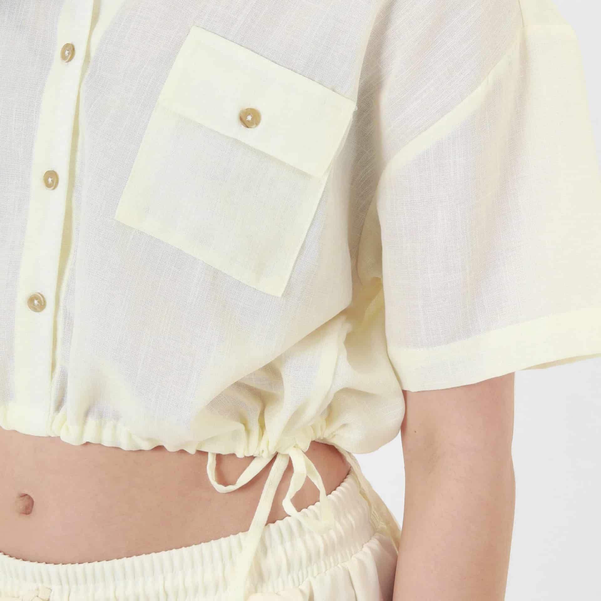 Blusa Cuello Camisero Manga Corta - miniatura 9