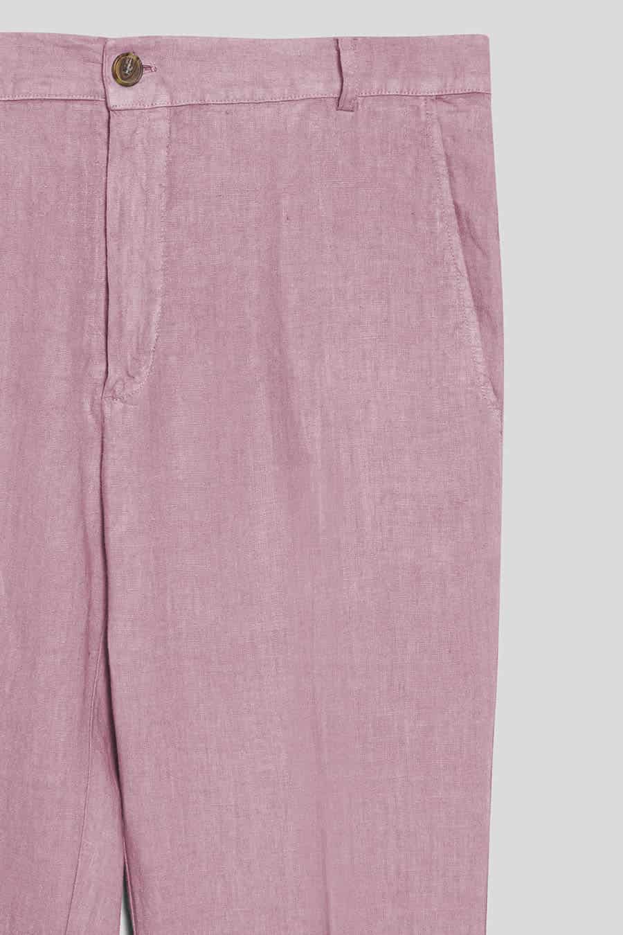Men's linen pants lilac donato - miniatura 2