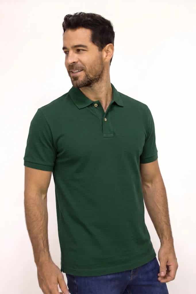 POLO MANGA CORTA VERDE PARA HOMBRE - miniatura 3