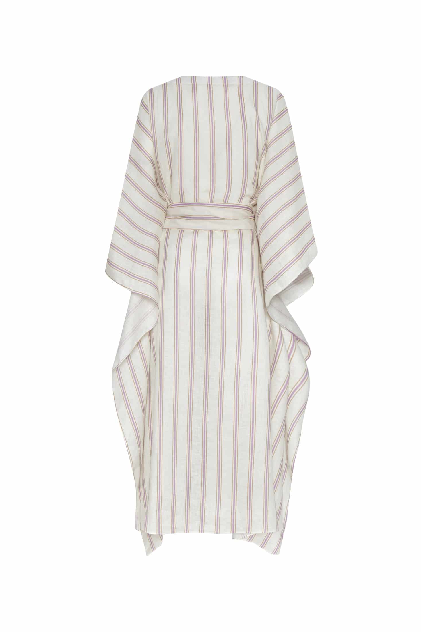 Morena Linen Closed Tunic / Lila Stripes - miniatura 2