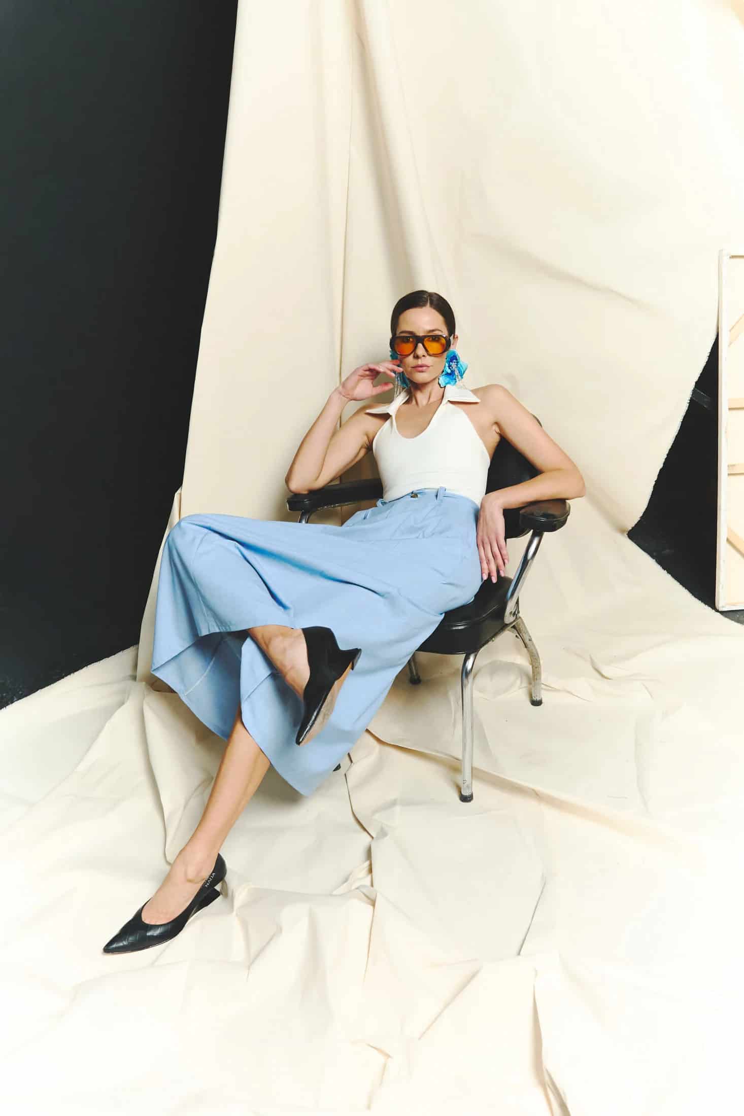 Sky Blue Agenda Skirt - miniatura 4