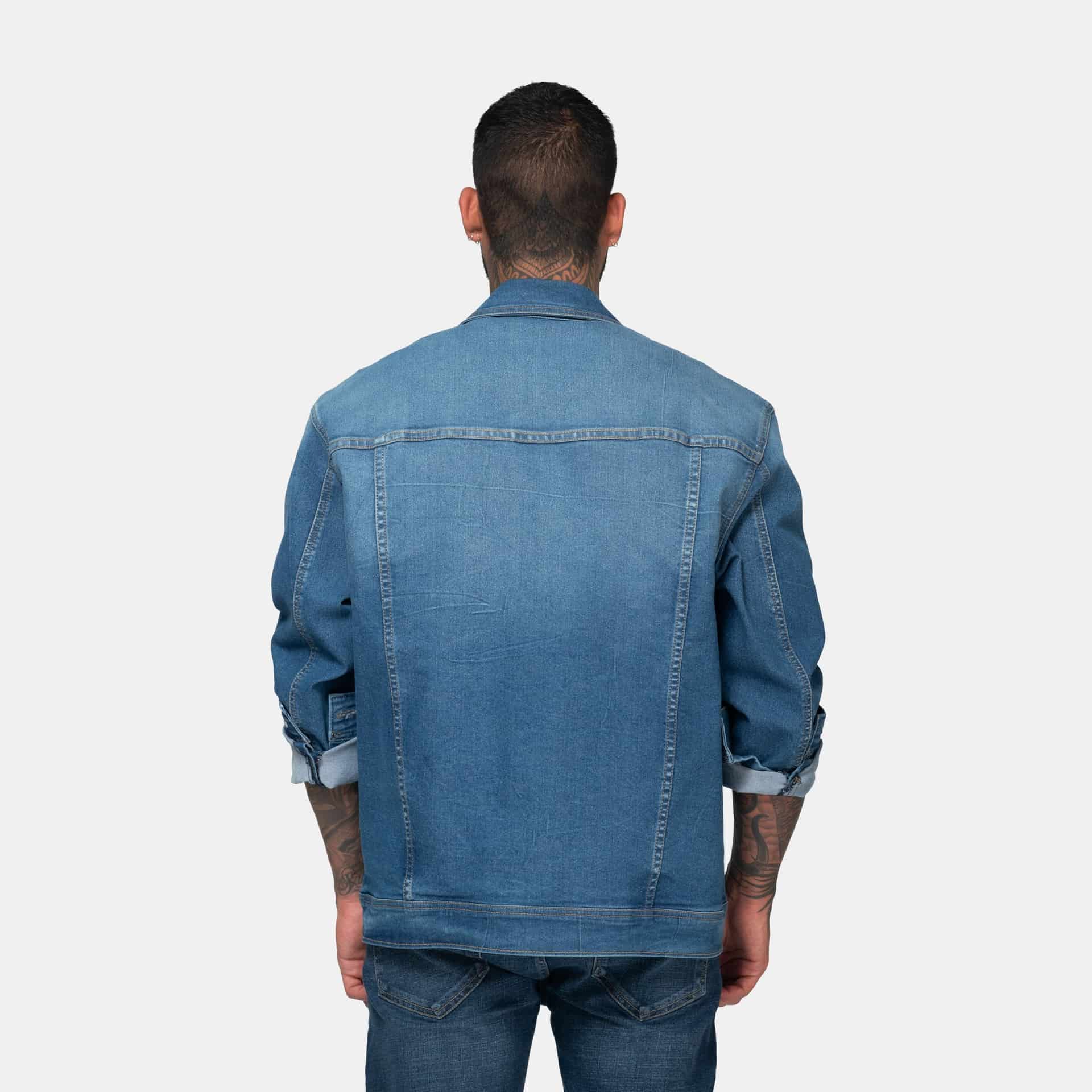 Chaqueta Denim Clásica Azul Medio - miniatura 5
