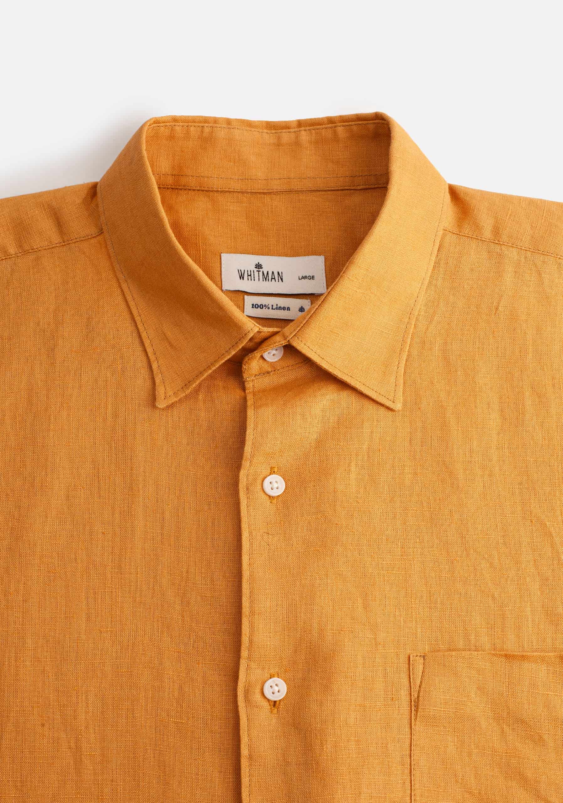 Camisa Lino Harlem Ocre - miniatura 3