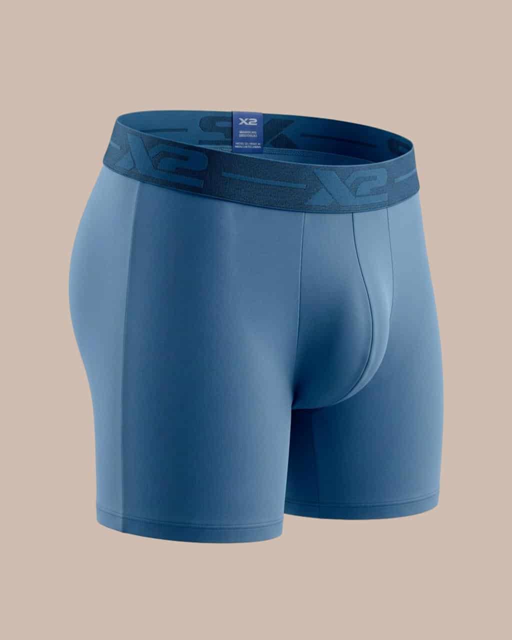 Bóxer Medio Cesar Nylon Azul X2 - miniatura 1