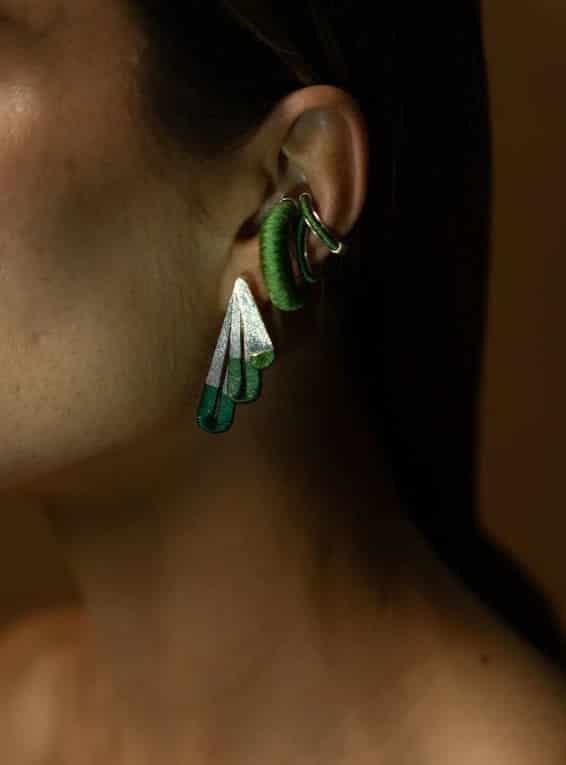 Trio Woven Wing Earrings - miniatura 5