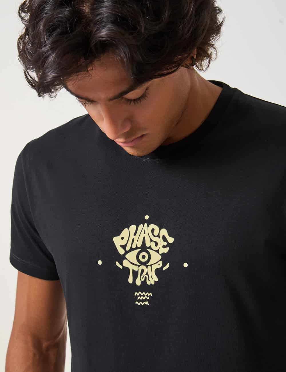 Camiseta Regular Fit Phase Trip negro Hombre - miniatura 13