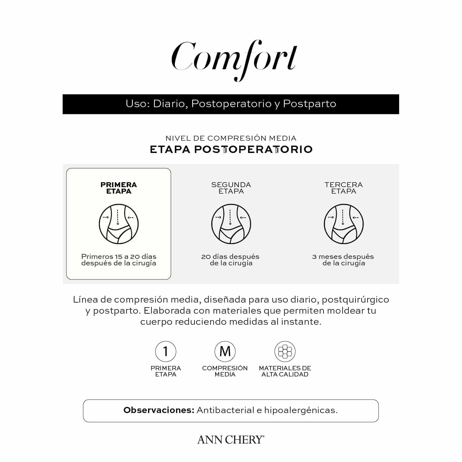 Brasier Corto Postoperatorio Comfort Mujer - miniatura 4