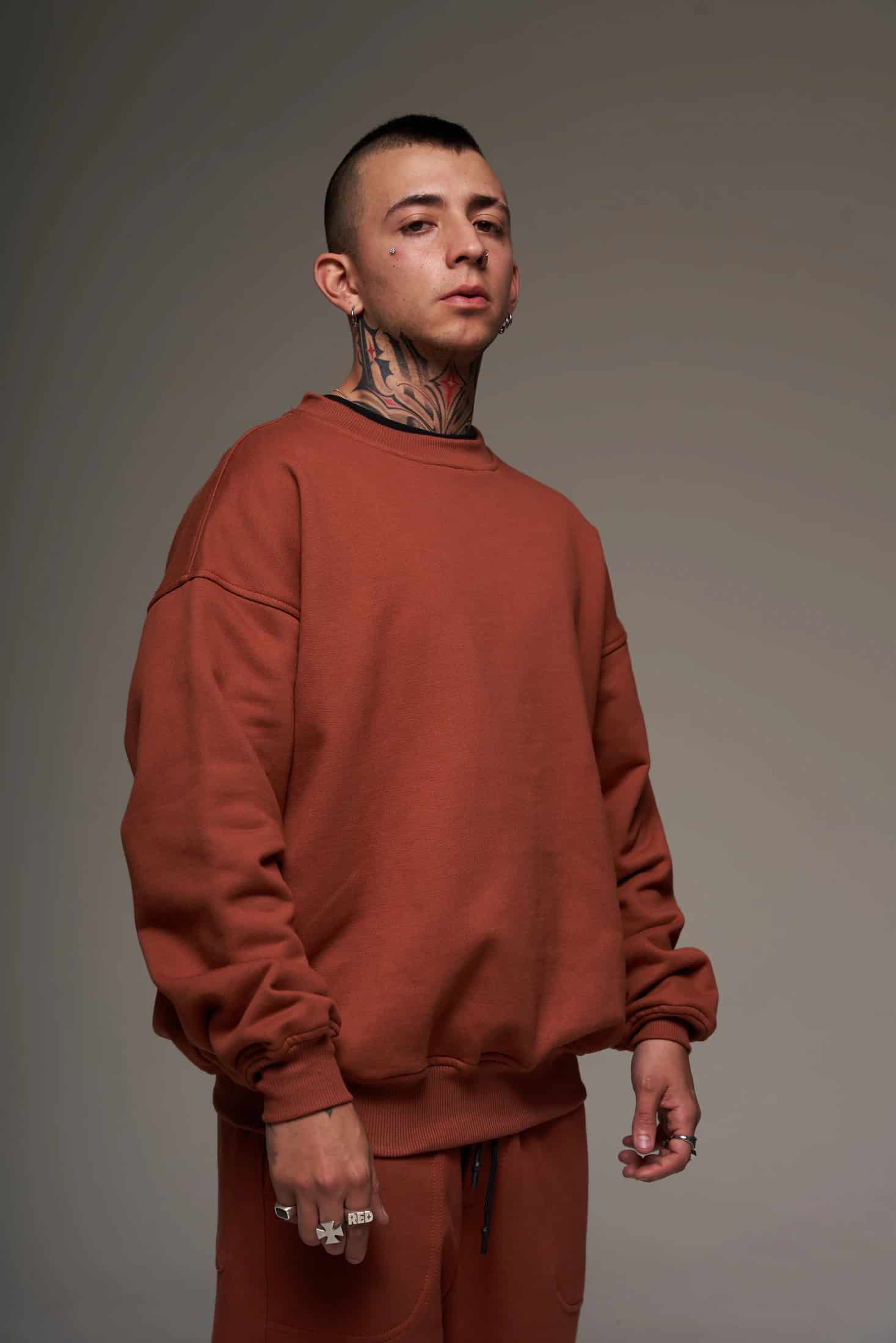 Crewneck Terracota 400 gramos 100 % Algodón - miniatura 2