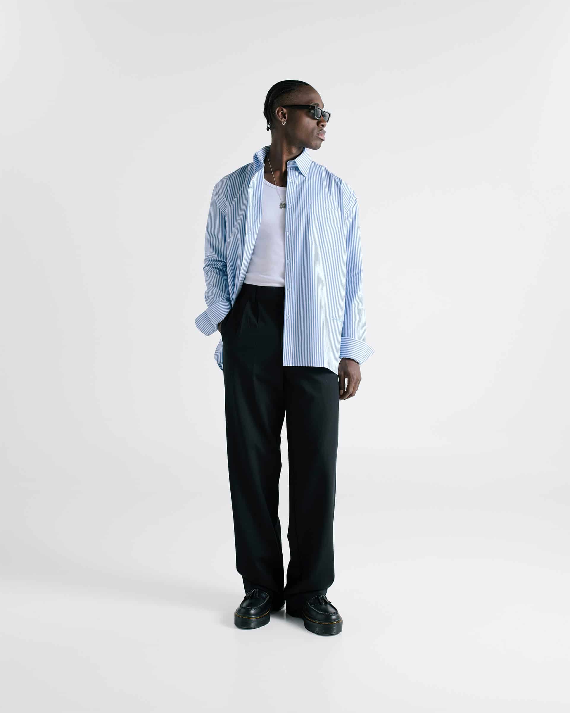Pinstripe Shirt - Light Blue - miniatura 9