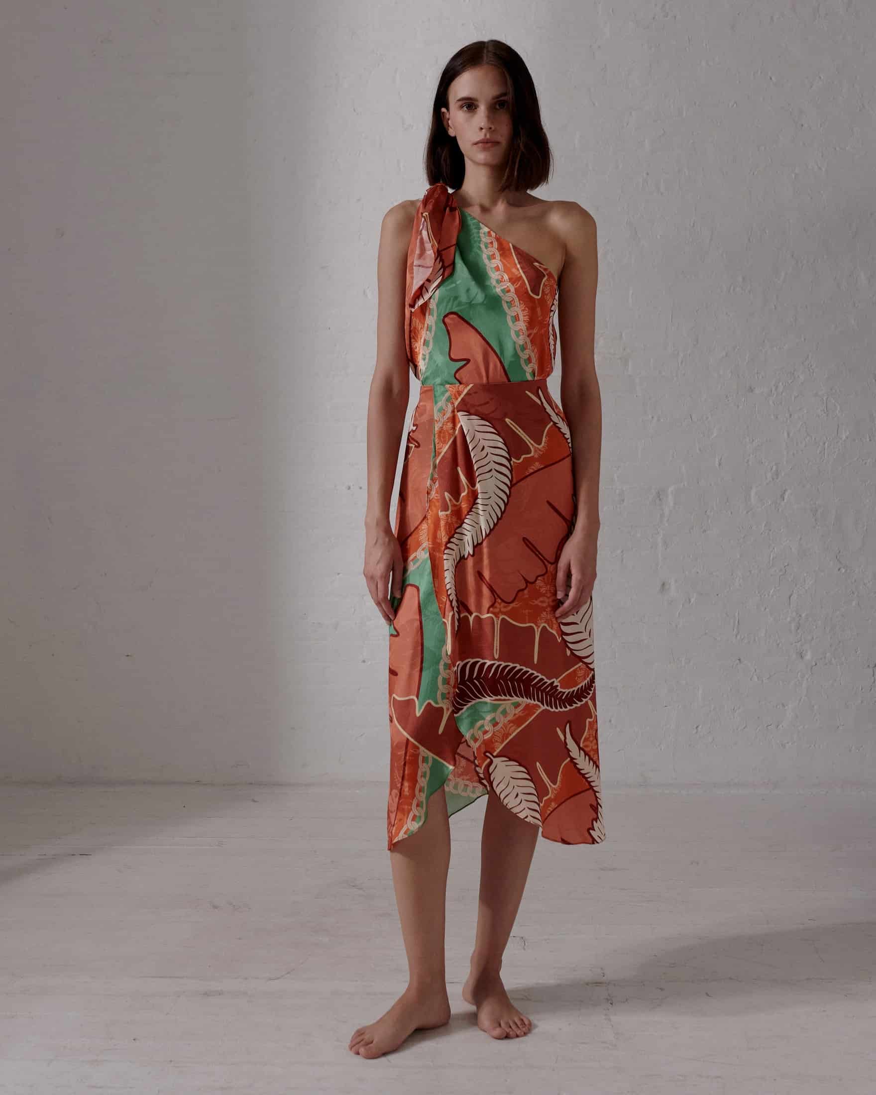 Myanmar Jacquard Blouse / Coral - miniatura 2