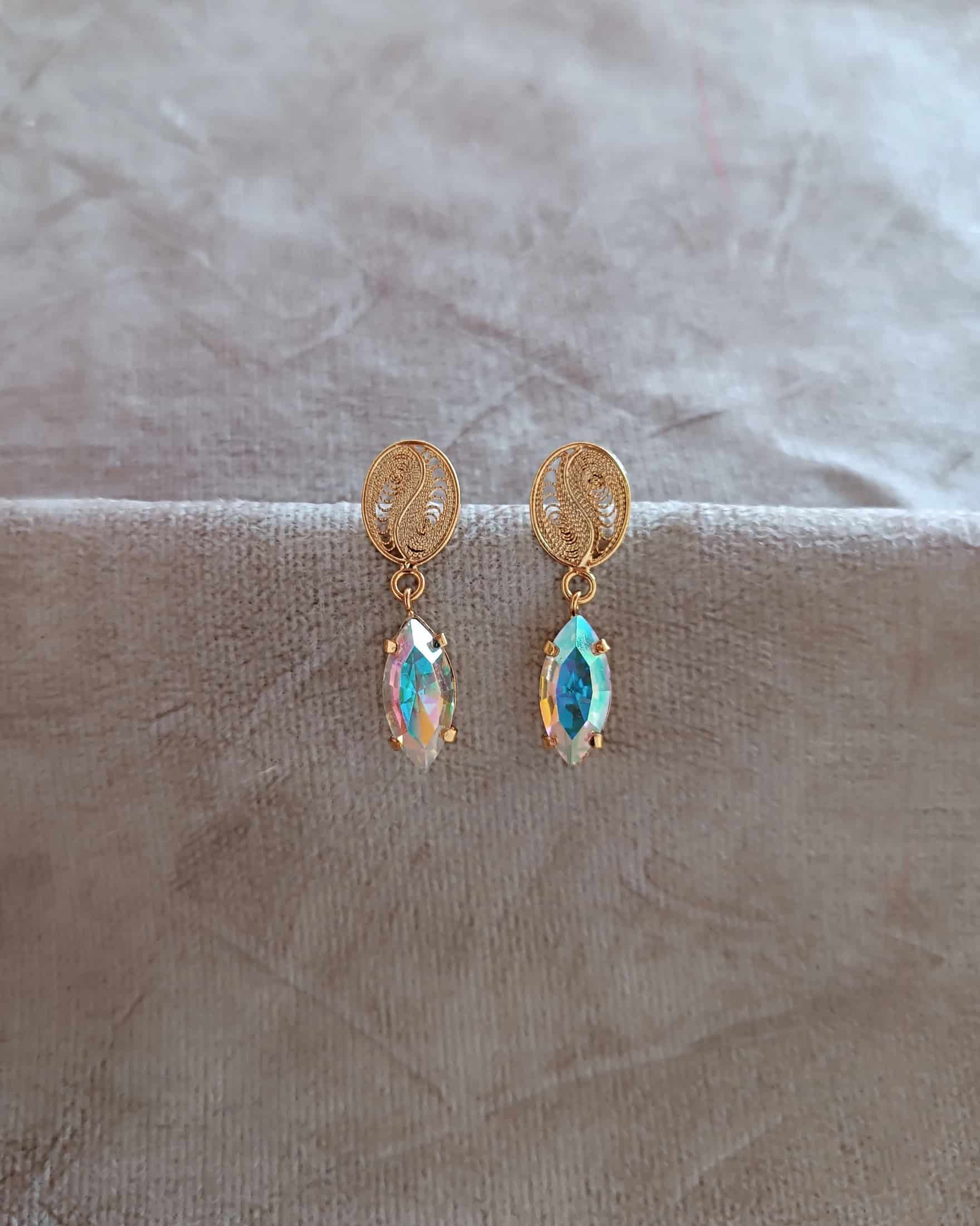 Aretes granito de café y cristal boreal - miniatura 7
