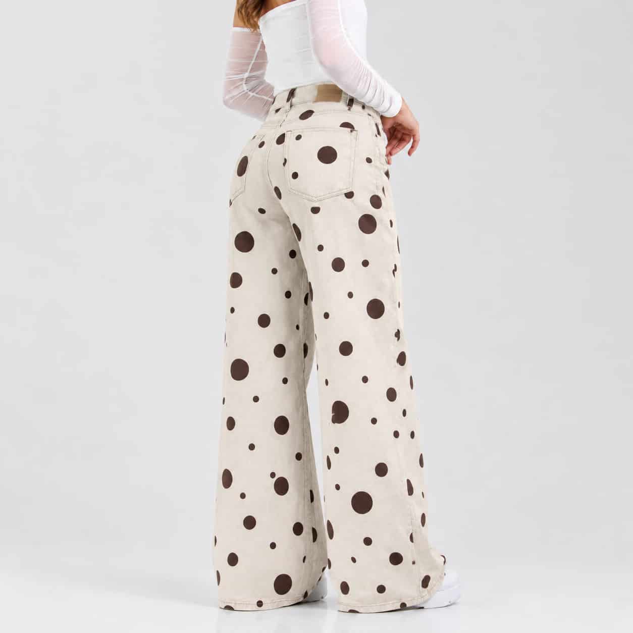 Jean Wide Leg Beige Ax-3176 Rigido Premium - miniatura 2