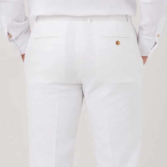 PANTALON CON PRETINA 100% LINO HOMBRE - miniatura 8