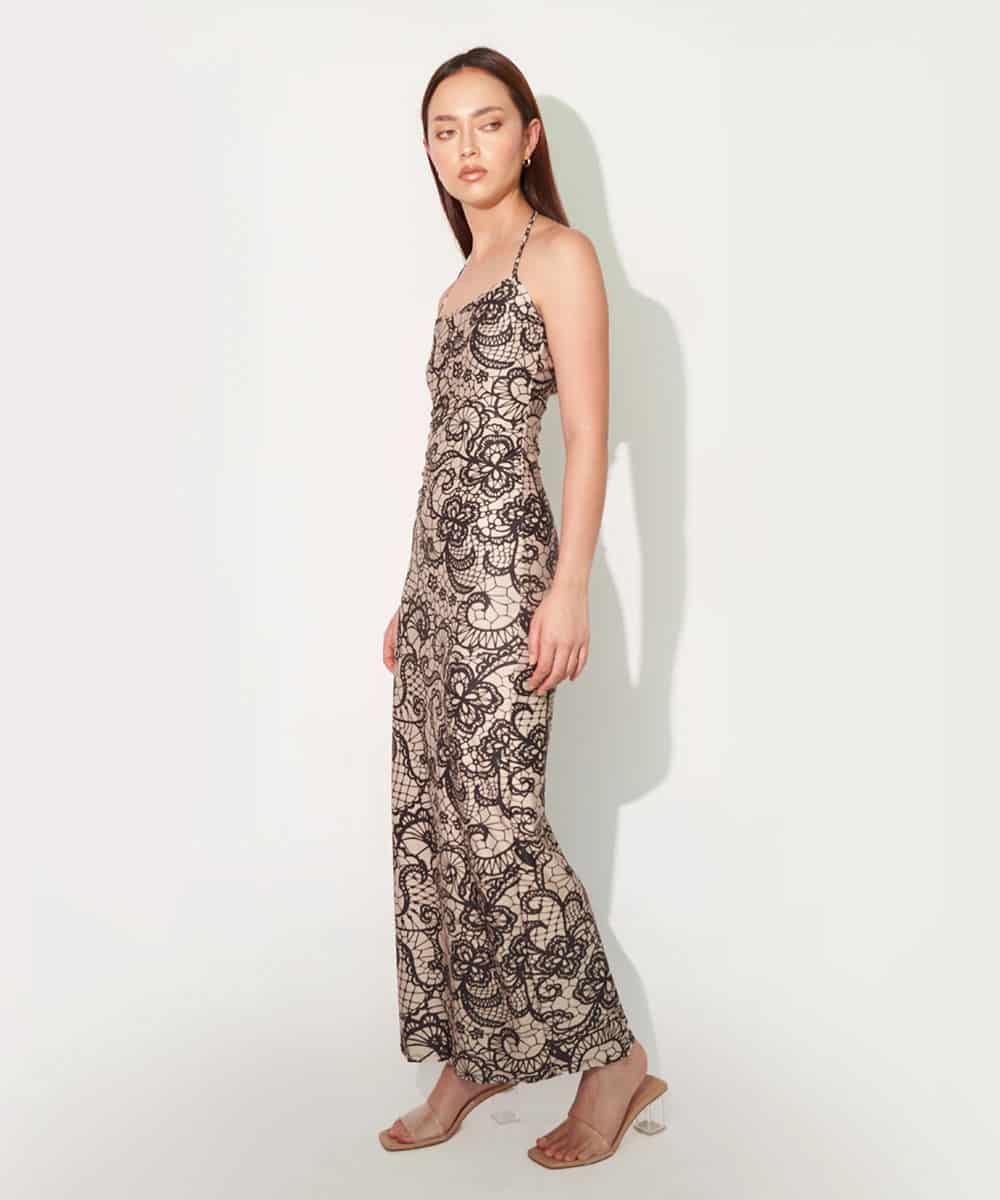 Maxi Dress in Faux Lace - miniatura 2