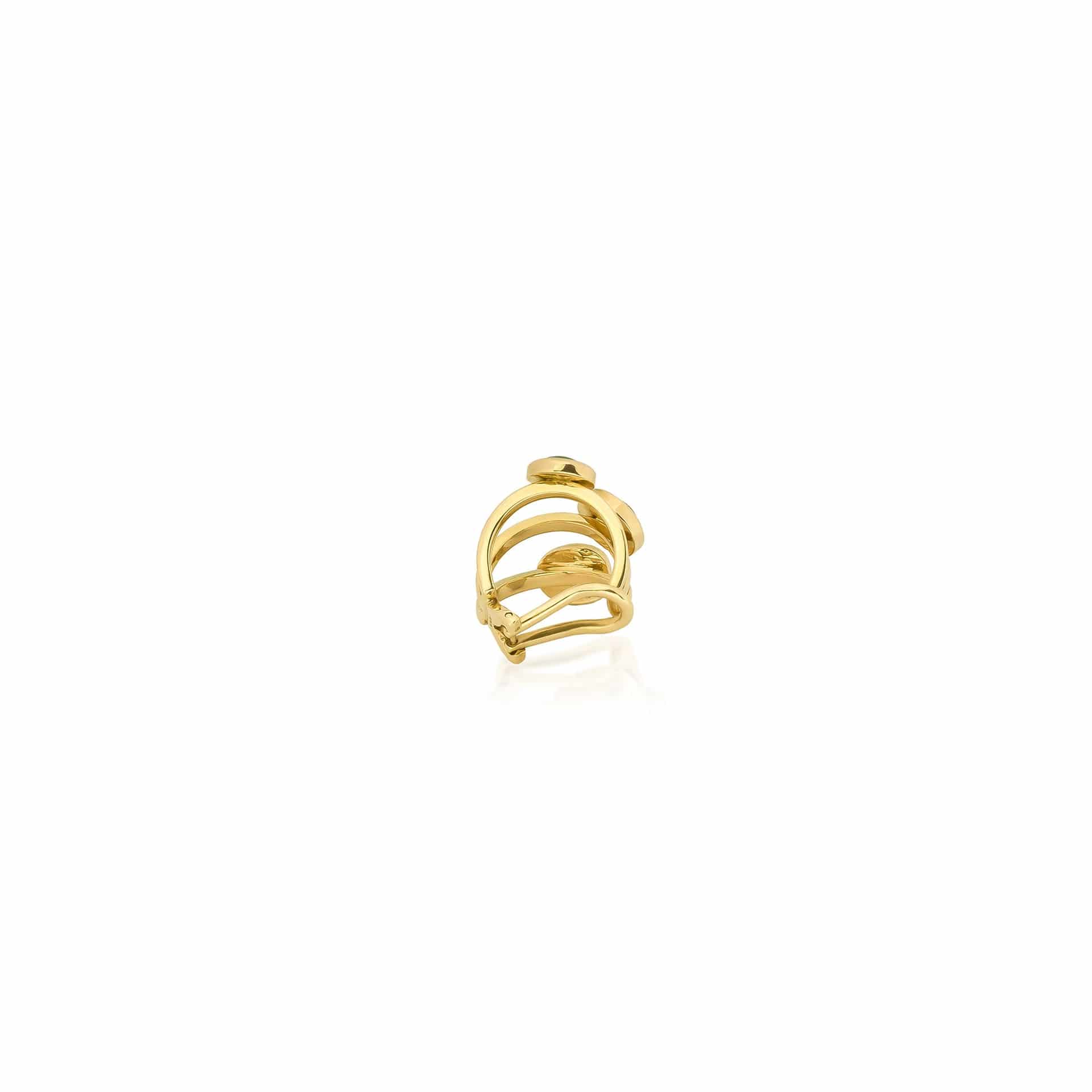 Ear cuff 3 piedras - Cabuchones - miniatura 2