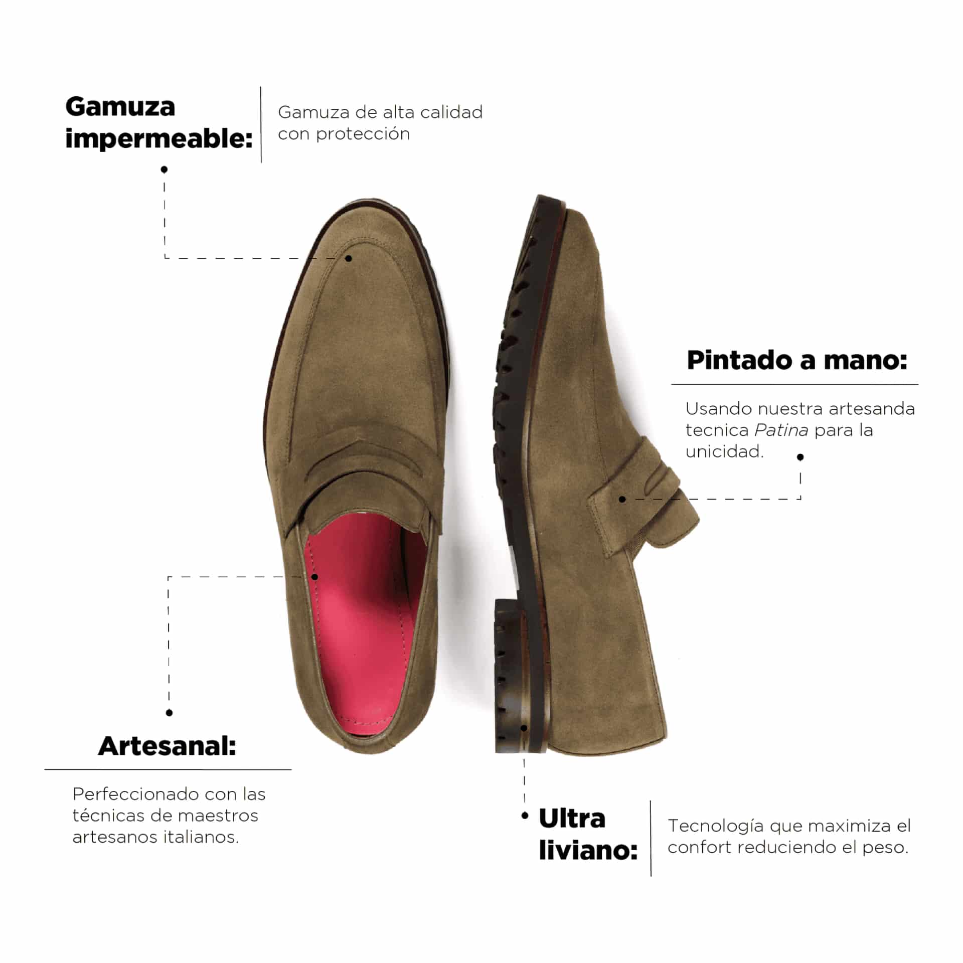 Mocasin Alessandro Gamuza Truffle - miniatura 3