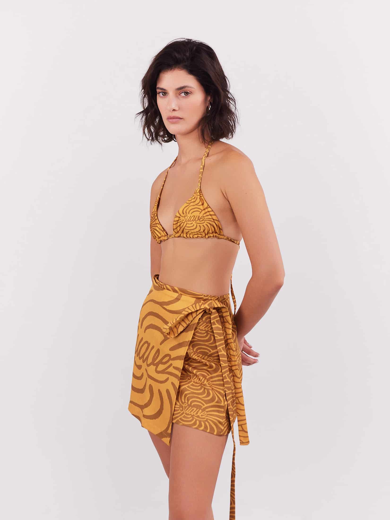 Mini Falda Suave - Ocre - miniatura 1