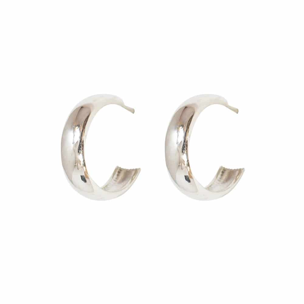 Silver Everyday Medium Hoops - miniatura 1