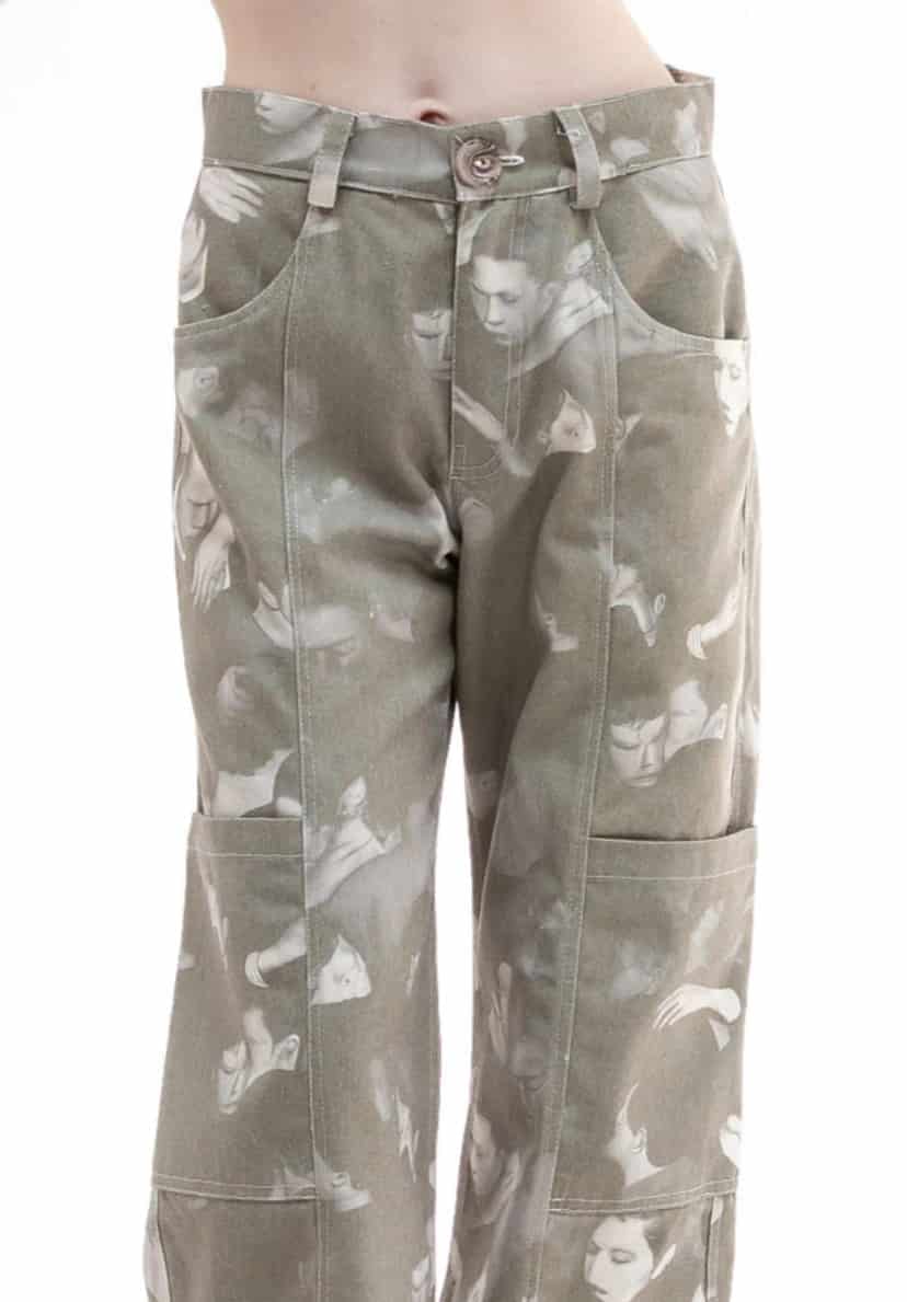 WIDE LEG CARGO TROUSERS - miniatura 2
