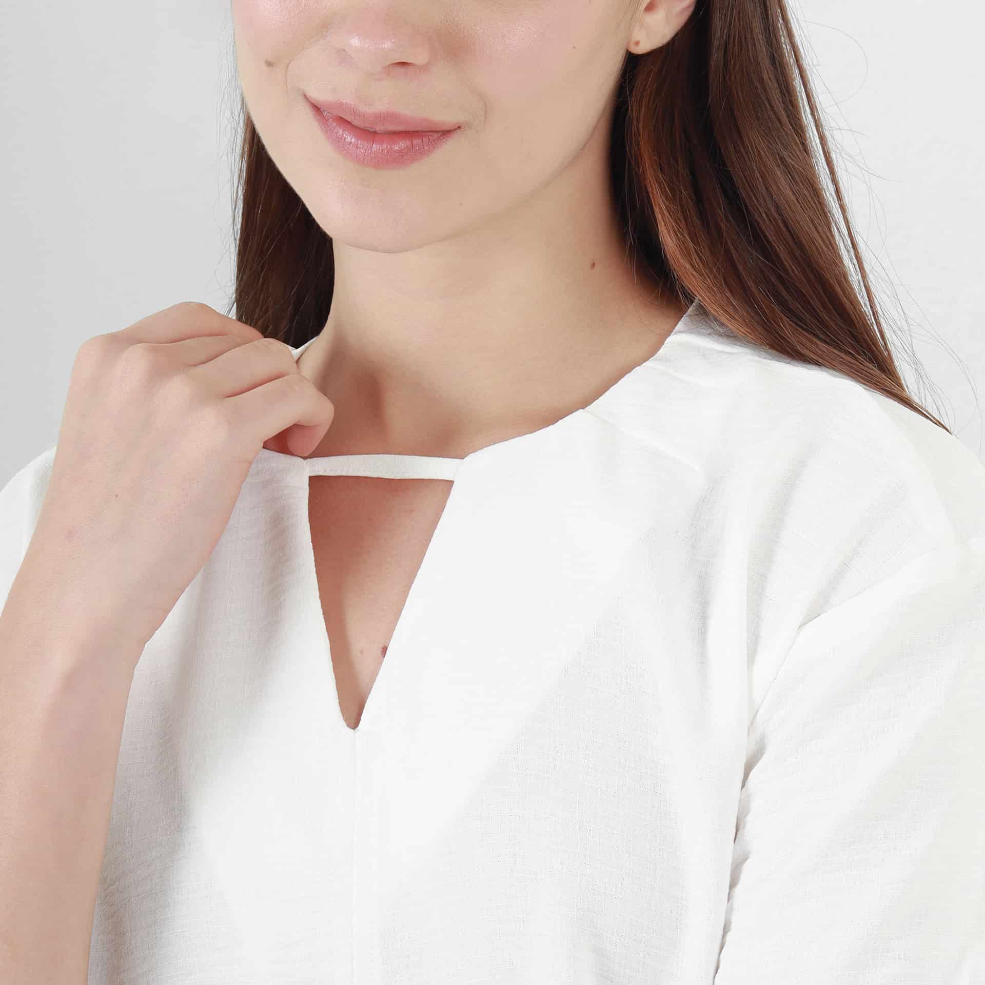 Blusa Cuello V Manga Corta - miniatura 4