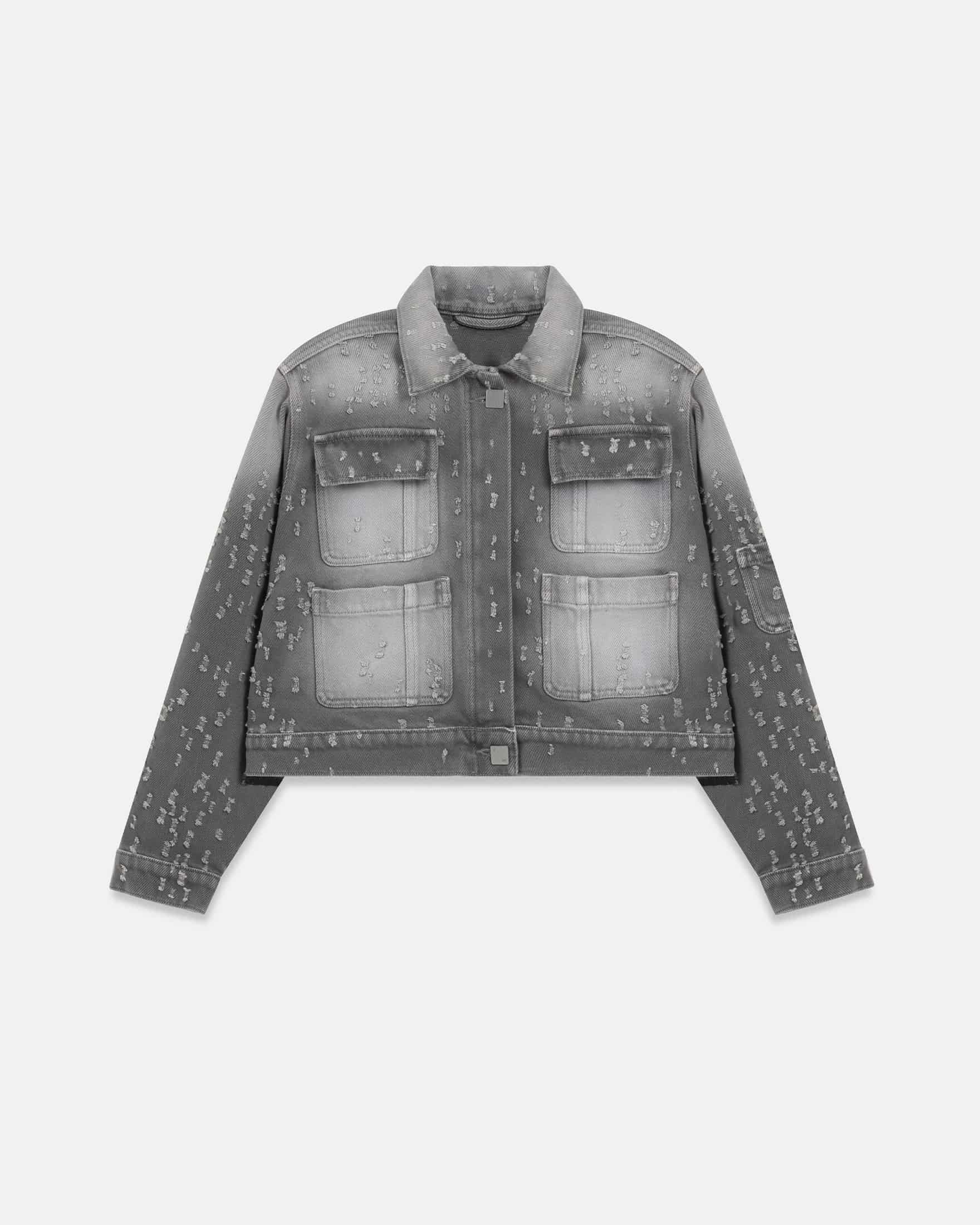 W Holy State UNDRGLD Ripped Jacket Washed Gray - miniatura 3