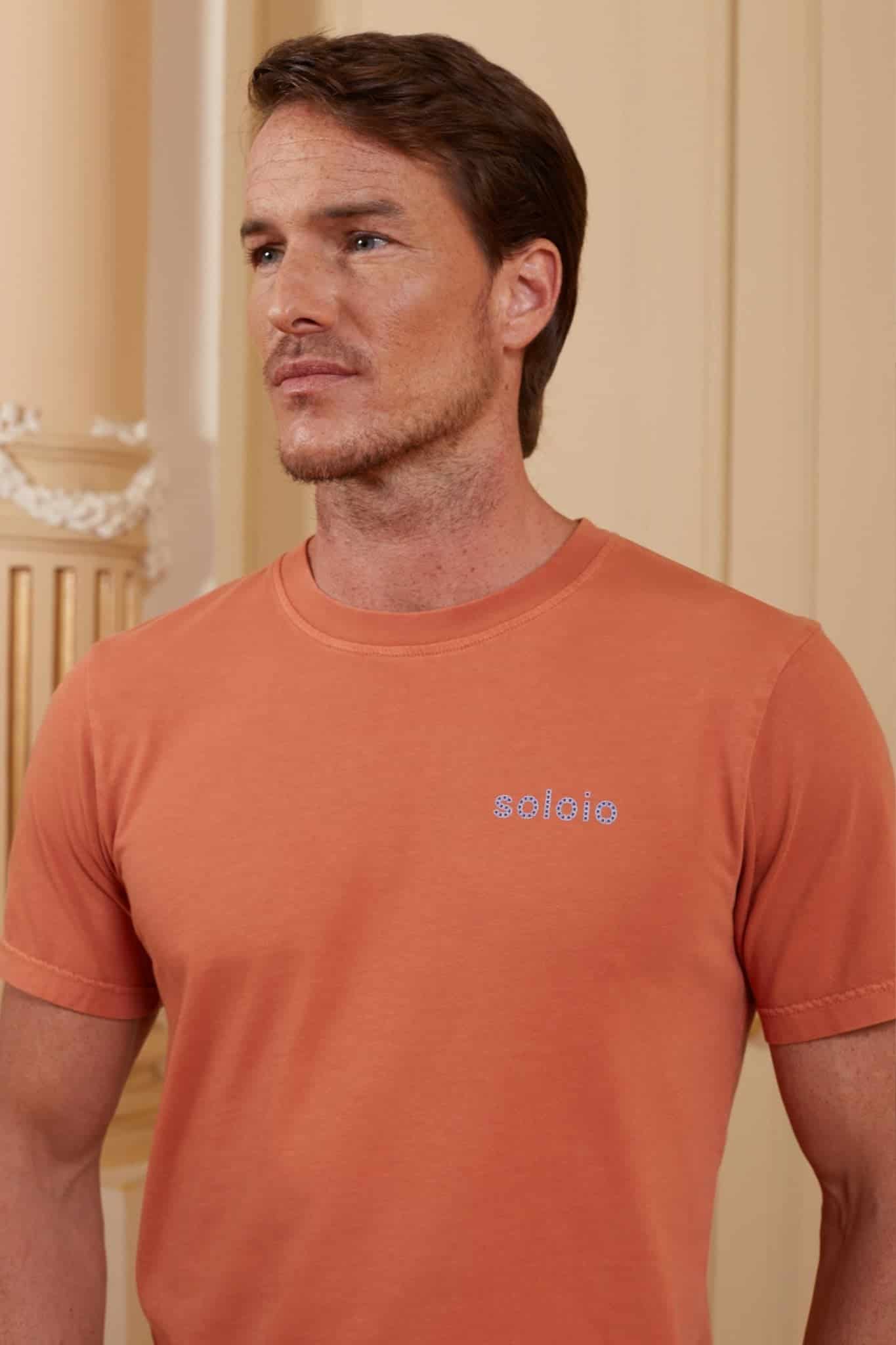 Men's cotton t-shirt orange musas - miniatura 4
