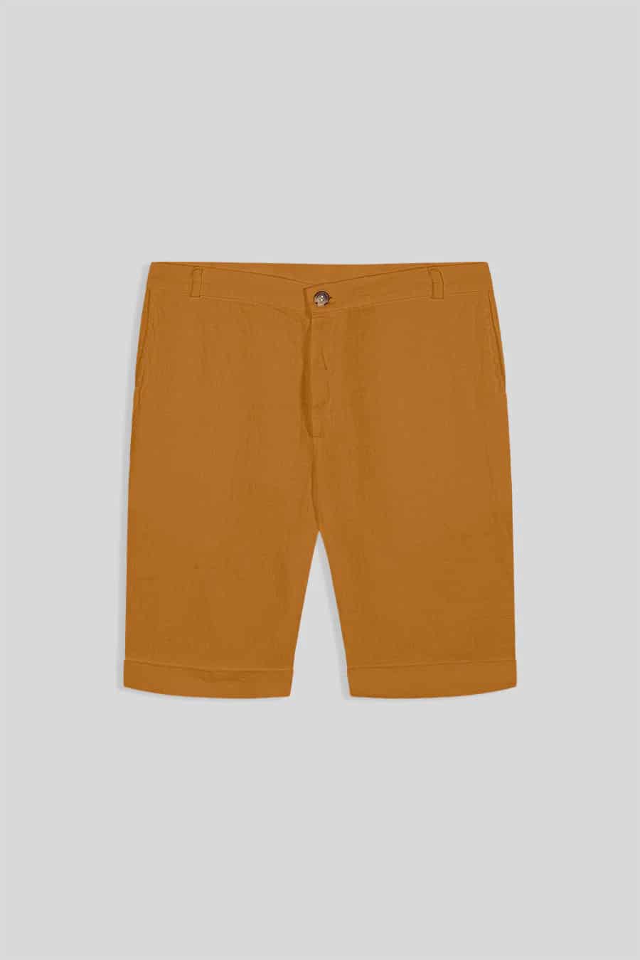 Men's linen bermuda sudan brown - miniatura 1