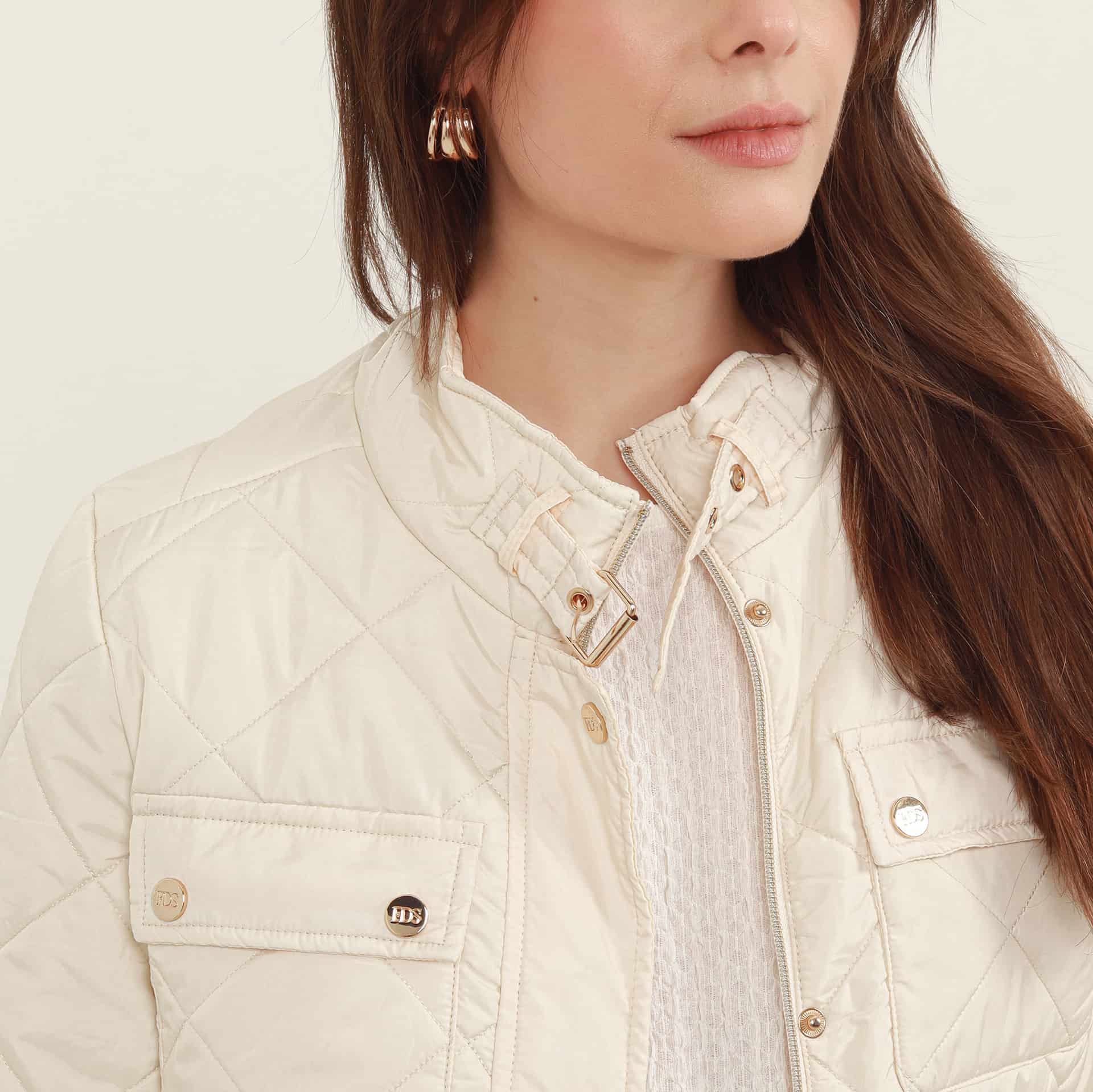 Chaqueta larga acolchada con ajuste en cintura - miniatura 11