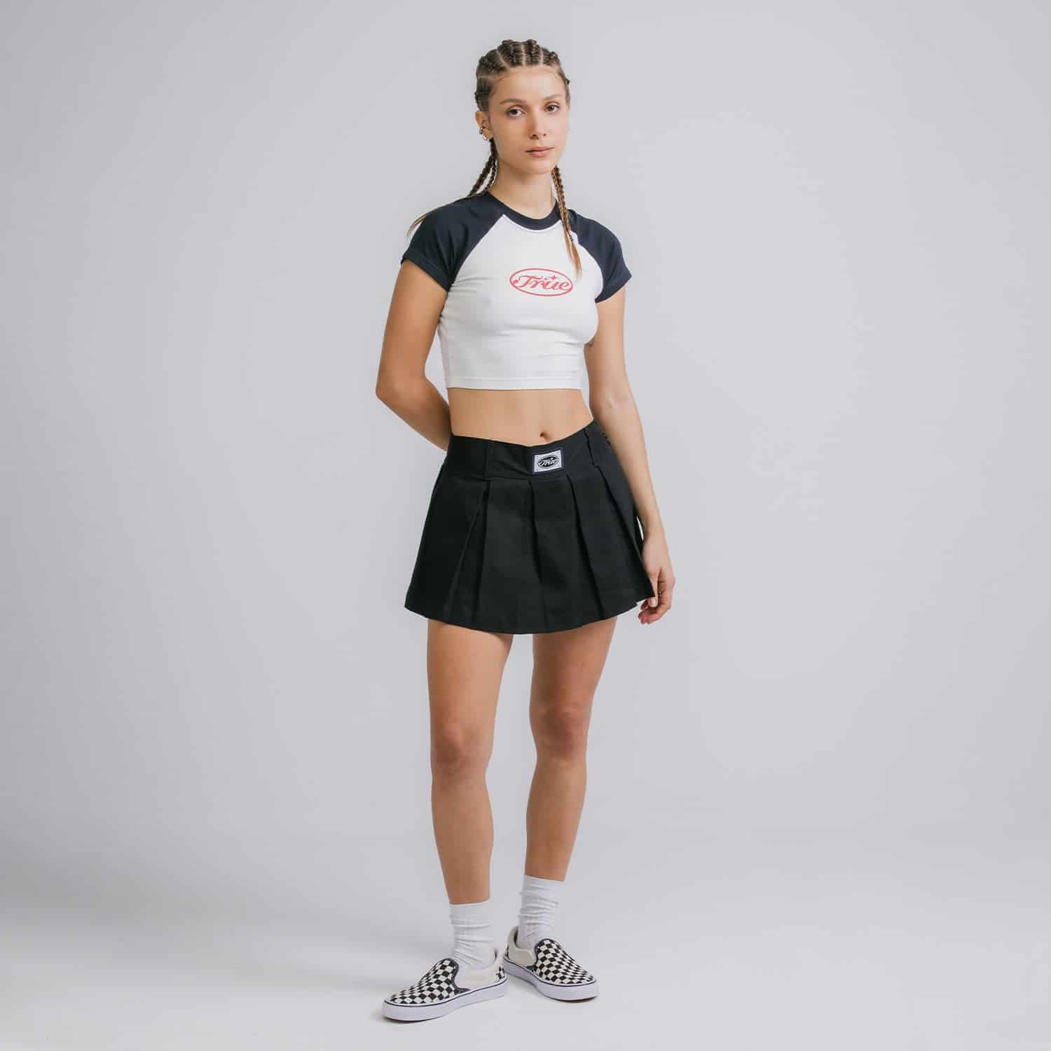 Pleated Mini Skirt - Black - miniatura 5