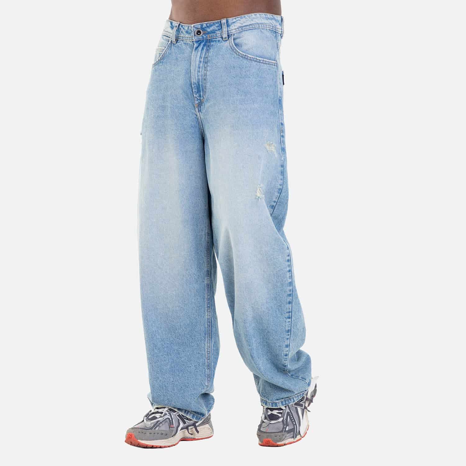 Cow Barrel Fit Denim Light Blue - miniatura 10