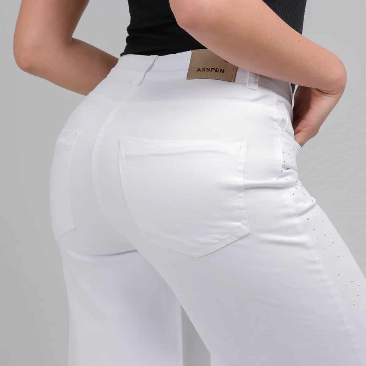 Pantalón Drill Axspen Wide Leg Ax-2857 Blanco - miniatura 8