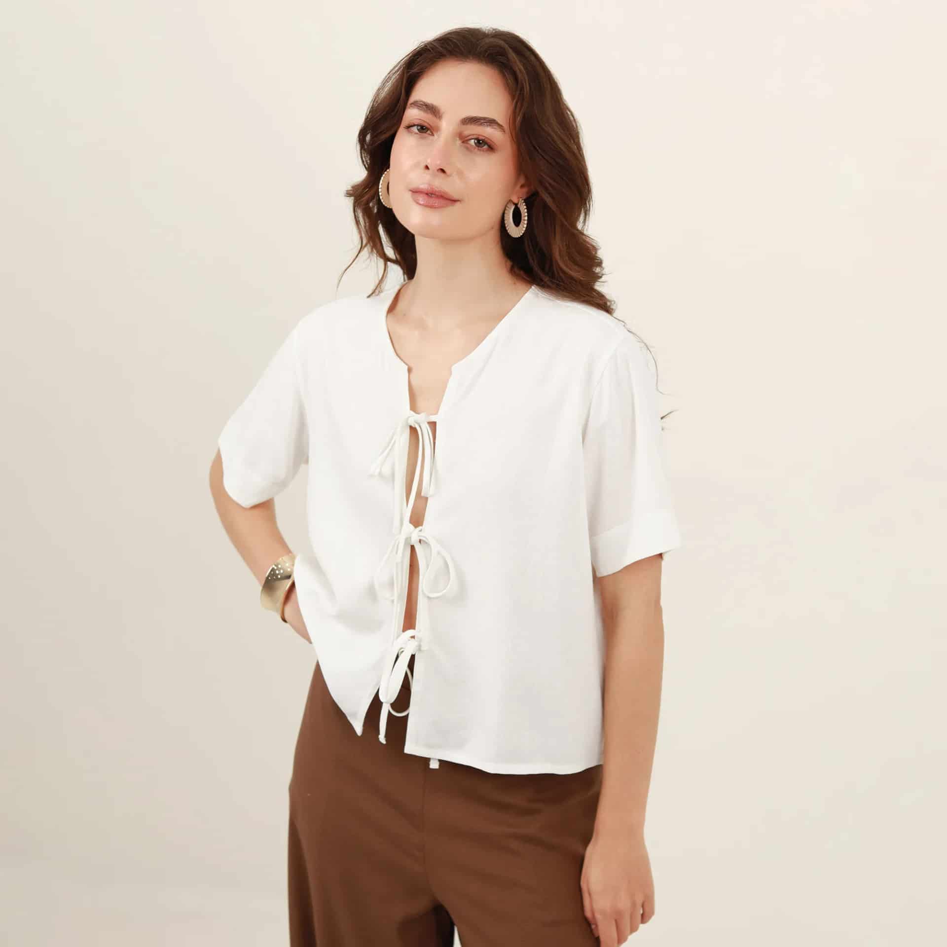 Blusa Escote Redondo  Manga Corta - miniatura 4
