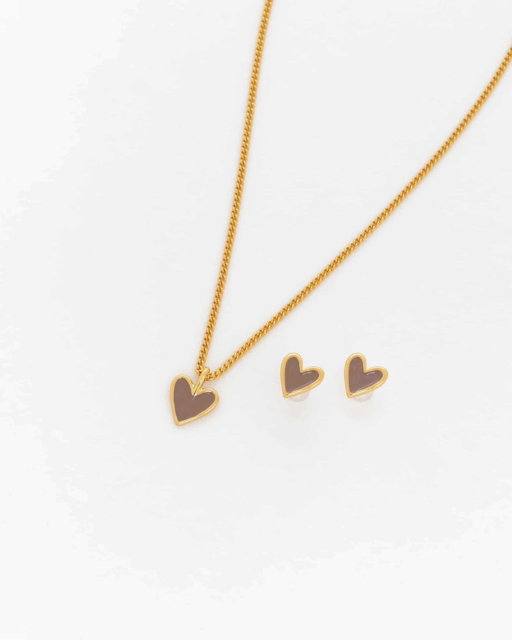 Set Cadena + Aretes Corazón - miniatura 2