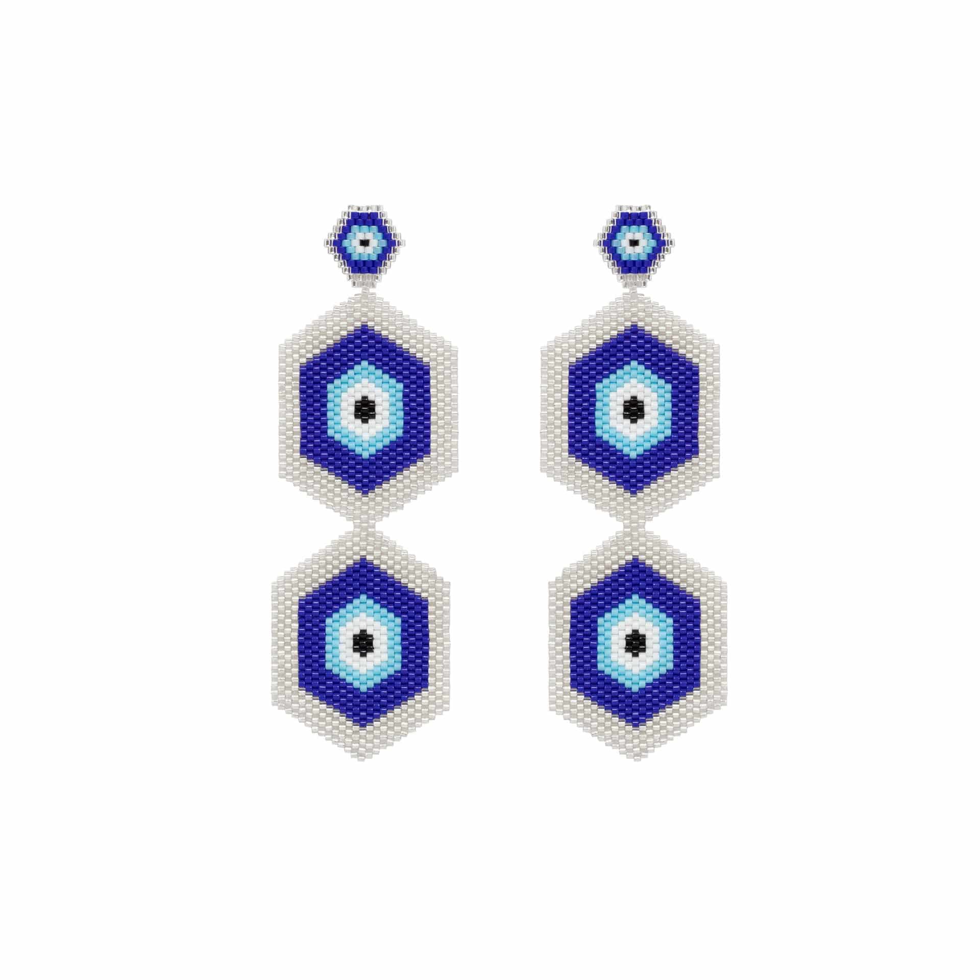 Aretes Poeta Mar Plateado - miniatura 1