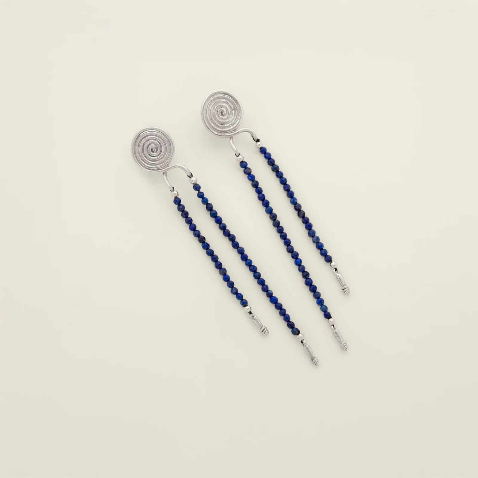 Ummu Earrings Lapis Silver - miniatura 1