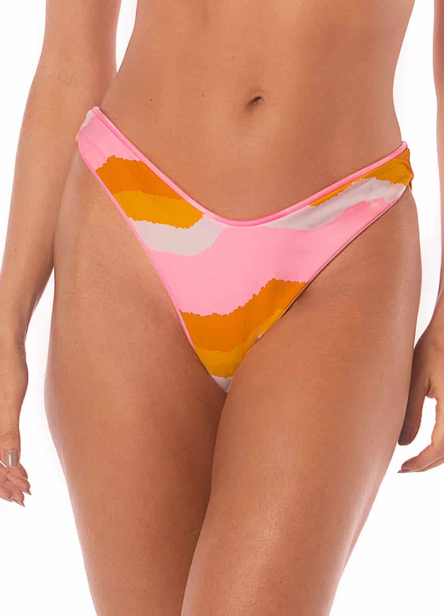 Maaji Orchid Pink Splendour Regular Rise Thin Side  Bikini Bottom - miniatura 5